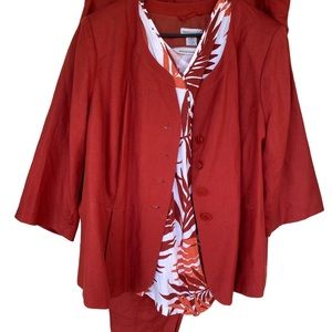 Jessica London Women’s Plus Size 22 Linen 4 piece suit Pre-Owned